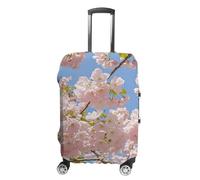 RLDOBOFE Cherry Blossom Travel Luggage Cover Anti Scratch Suitcase Protector Washable Elastic Baggage Cover, white, L, Stylish