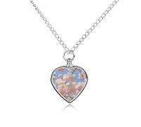 RLDOBOFE Cherry Blossom Urn Necklace Heart Cremation Jewelry for Ashes Memorial Keepsake Jewelry with Funnel Filler Urn Locket for Women Men to Hold Ashes of Pet Loved Ones