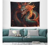 RLDOBOFE Chinese Dragon Tapestry Wall Hanging Print Tapestry Home Decoration Funny Flag Tapestries Personalized Backdrop Art Poster for Men Women Bedroom Living Room Dorm 50"x60"