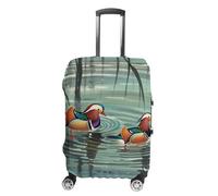 RLDOBOFE Chinese Style Mandarin Ducks Baggage Cover for Travel, Washable Suitcase Covers for Home, Dustproof Luggage Protector Skins with Zippers, Protector Anti Scratch, Luggage Covers, white, Small