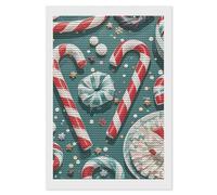 RLDOBOFE Christmas Candy Cane Diamond Painting Kit for Adults Round 5d Diamond Art Kits for Beginners DIY Full Drill Diamonds Dots Painting Gem Arts Crafts Home Wall Decor Gift 8"x12"