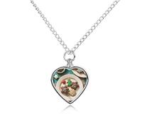 RLDOBOFE Christmas Cookies Urn Necklace Heart Cremation Jewelry for Ashes Memorial Keepsake Jewelry with Funnel Filler Urn Locket for Women Men to Hold Ashes of Pet Loved Ones