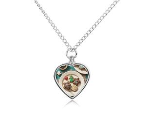RLDOBOFE Christmas Cookies Urn Necklace Heart Cremation Jewelry for Ashes Memorial Keepsake Jewelry with Funnel Filler Urn Locket for Women Men to Hold Ashes of Pet Loved Ones