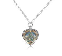 RLDOBOFE Christmas Puzzles Urn Necklace Heart Cremation Jewelry for Ashes Memorial Keepsake Jewelry with Funnel Filler Urn Locket for Women Men to Hold Ashes of Pet Loved Ones