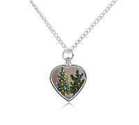 RLDOBOFE Christmas Tree Holly Urn Necklace Heart Cremation Jewelry for Ashes Memorial Keepsake Jewelry with Funnel Filler Urn Locket for Women Men to Hold Ashes of Pet Loved Ones