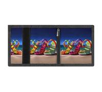 RLDOBOFE Colorful Sandals Shoes Trifold Wallet Minimalist Mens Wallet with Key Hook 8 Card Slots Modern Stylish Polyester Security Wallets Fashion Slim Credit Card Holder Id Window