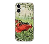 RLDOBOFE Compatible with iPhone 17 Ant Petal Line Case Soft Slim TPU Phone Cover Drop Protection Yellowing-Resistant Stylish Pattern Shockproof Phone Case for Women Men Girls iPhone 17 Transparent