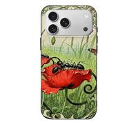 RLDOBOFE Compatible with iPhone 17 Ant Petal Line Case Soft Slim TPU Phone Cover Drop Protection Yellowing-Resistant Stylish Pattern Shockproof Phone Case for Women Men Girls iPhone 17 Pro Max Black