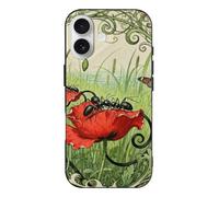 RLDOBOFE Compatible with iPhone 17 Ant Petal Line Case Soft Slim TPU Phone Cover Drop Protection Yellowing-Resistant Stylish Pattern Shockproof Phone Case for Women Men Girls iPhone 17 Black