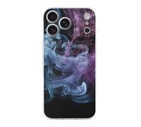 RLDOBOFE Compatible with iPhone 17 Blue Purple Smoke Case Soft Slim TPU Phone Cover Drop Protection Yellowing-Resistant Stylish Pattern Shockproof Phone Case for Women Men Girls iPhone 17 Pro Max