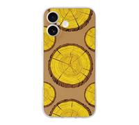 RLDOBOFE Compatible with iPhone 17 Brown Wood Ring Case Soft Slim TPU Phone Cover Drop Protection Yellowing-Resistant Stylish Pattern Shockproof Phone Case for Women Men Girls iPhone 17