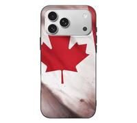 RLDOBOFE Compatible with iPhone 17 Canadian Flag Case Soft Slim TPU Phone Cover Drop Protection Yellowing-Resistant Stylish Pattern Shockproof Phone Case for Women Men Girls iPhone 17 Pro Max Black