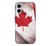 RLDOBOFE Compatible with iPhone 17 Canadian Flag Case Soft Slim TPU Phone Cover Drop Protection Yellowing-Resistant Stylish Pattern Shockproof Phone Case for Women Men Girls iPhone 17 Black