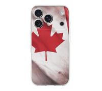 RLDOBOFE Compatible with iPhone 17 Canadian Flag Case Soft Slim TPU Phone Cover Drop Protection Yellowing-Resistant Stylish Pattern Shockproof Phone Case for Women Men Girls iPhone 17 Pro Transparent