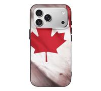 RLDOBOFE Compatible with iPhone 17 Canadian Flag Case Soft Slim TPU Phone Cover Drop Protection Yellowing-Resistant Stylish Pattern Shockproof Phone Case for Women Men Girls iPhone 17 Pro Black