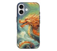 RLDOBOFE Compatible with iPhone 17 Chinese Dragon Case Soft Slim TPU Phone Cover Drop Protection Yellowing-Resistant Stylish Pattern Shockproof Phone Case for Women Men Girls iPhone 17