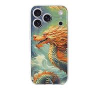 RLDOBOFE Compatible with iPhone 17 Chinese Dragon Case Soft Slim TPU Phone Cover Drop Protection Yellowing-Resistant Stylish Pattern Shockproof Phone Case for Women Men Girls iPhone 17 Pro