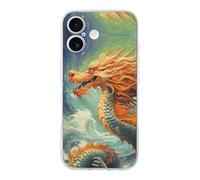 RLDOBOFE Compatible with iPhone 17 Chinese Dragon Case Soft Slim TPU Phone Cover Drop Protection Yellowing-Resistant Stylish Pattern Shockproof Phone Case for Women Men Girls iPhone 17
