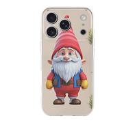 RLDOBOFE Compatible with iPhone 17 Cute Gnome Case Soft Slim TPU Phone Cover Drop Protection Yellowing-Resistant Stylish Pattern Shockproof Phone Case for Women Men Girls iPhone 17 Pro Transparent