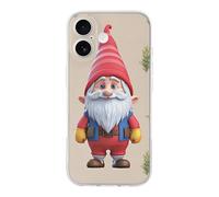 RLDOBOFE Compatible with iPhone 17 Cute Gnome Case Soft Slim TPU Phone Cover Drop Protection Yellowing-Resistant Stylish Pattern Shockproof Phone Case for Women Men Girls iPhone 17 Transparent