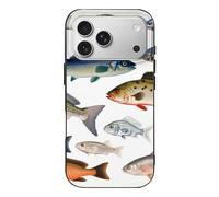 RLDOBOFE Compatible with iPhone 17 Different Fish Case Soft Slim TPU Phone Cover Drop Protection Yellowing-Resistant Stylish Pattern Shockproof Phone Case for Women Men Girls iPhone 17 Pro Black
