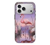 RLDOBOFE Compatible with iPhone 17 Flamingo Hyacinth Case Soft Slim TPU Phone Cover Drop Protection Yellowing-Resistant Stylish Pattern Shockproof Phone Case for Women Men Girls iPhone 17 Pro