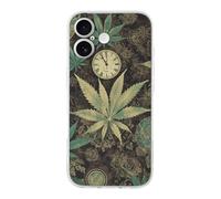 RLDOBOFE Compatible with iPhone 17 Green Leaf Case Soft Slim TPU Phone Cover Drop Protection Yellowing-Resistant Stylish Pattern Shockproof Phone Case for Women Men Girls iPhone 17