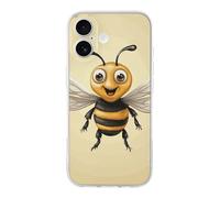 RLDOBOFE Compatible with iPhone 17 Honey Bee Case Soft Slim TPU Phone Cover Drop Protection Yellowing-Resistant Stylish Pattern Shockproof Phone Case for Women Men Girls iPhone 17 Transparent