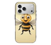 RLDOBOFE Compatible with iPhone 17 Honey Bee Case Soft Slim TPU Phone Cover Drop Protection Yellowing-Resistant Stylish Pattern Shockproof Phone Case for Women Men Girls iPhone 17 Pro Black