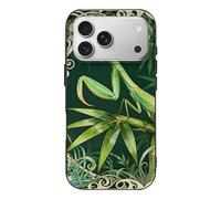 RLDOBOFE Compatible with iPhone 17 Mantis Bamboo Leaf Case Soft Slim TPU Phone Cover Drop Protection Yellowing-Resistant Stylish Pattern Shockproof Phone Case for Women Men Girls iPhone 17 Pro