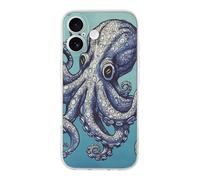 RLDOBOFE Compatible with iPhone 17 Octopus Design Case Soft Slim TPU Phone Cover Drop Protection Yellowing-Resistant Stylish Pattern Shockproof Phone Case for Women Men Girls iPhone 17 Transparent