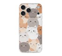 RLDOBOFE Compatible with iPhone 17 Orange Cats Case Soft Slim TPU Phone Cover Drop Protection Yellowing-Resistant Stylish Pattern Shockproof Phone Case for Women Men Girls iPhone 17 Pro Max