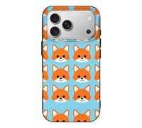 RLDOBOFE Compatible with iPhone 17 Orange Fox Stripes Case Soft Slim TPU Phone Cover Drop Protection Yellowing-Resistant Stylish Pattern Shockproof Phone Case for Women Men Girls iPhone 17 Pro