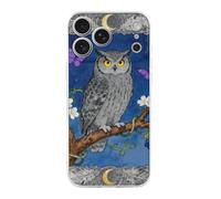 RLDOBOFE Compatible with iPhone 17 Owl Oak Berry Case Soft Slim TPU Phone Cover Drop Protection Yellowing-Resistant Stylish Pattern Shockproof Phone Case for Women Men Girls iPhone 17 Pro Max