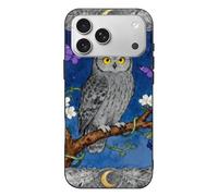 RLDOBOFE Compatible with iPhone 17 Owl Oak Berry Case Soft Slim TPU Phone Cover Drop Protection Yellowing-Resistant Stylish Pattern Shockproof Phone Case for Women Men Girls iPhone 17 Pro Max