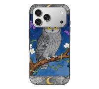 RLDOBOFE Compatible with iPhone 17 Owl Oak Berry Case Soft Slim TPU Phone Cover Drop Protection Yellowing-Resistant Stylish Pattern Shockproof Phone Case for Women Men Girls iPhone 17 Pro
