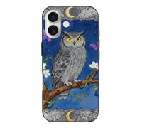 RLDOBOFE Compatible with iPhone 17 Owl Oak Berry Case Soft Slim TPU Phone Cover Drop Protection Yellowing-Resistant Stylish Pattern Shockproof Phone Case for Women Men Girls iPhone 17