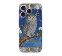 RLDOBOFE Compatible with iPhone 17 Owl Oak Berry Case Soft Slim TPU Phone Cover Drop Protection Yellowing-Resistant Stylish Pattern Shockproof Phone Case for Women Men Girls iPhone 17 Pro
