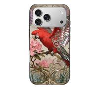 RLDOBOFE Compatible with iPhone 17 Parrot Flower Case Soft Slim TPU Phone Cover Drop Protection Yellowing-Resistant Stylish Pattern Shockproof Phone Case for Women Men Girls iPhone 17 Pro