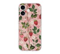 RLDOBOFE Compatible with iPhone 17 Peach Strawberry Print Case Soft Slim TPU Phone Cover Drop Protection Yellowing-Resistant Stylish Pattern Shockproof Phone Case for Women Men Girls iPhone 17