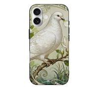 RLDOBOFE Compatible with iPhone 17 Pigeon Magnolia Bloom Case Soft Slim TPU Phone Cover Drop Protection Yellowing-Resistant Stylish Pattern Shockproof Phone Case for Women Men Girls iPhone 17