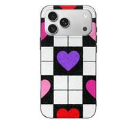 RLDOBOFE Compatible with iPhone 17 Plaid Hearts Case Soft Slim TPU Phone Cover Drop Protection Yellowing-Resistant Stylish Pattern Shockproof Phone Case for Women Men Girls iPhone 17 Pro Max