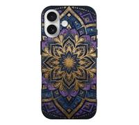 RLDOBOFE Compatible with iPhone 17 Purple Mandala Art Case Soft Slim TPU Phone Cover Drop Protection Yellowing-Resistant Stylish Pattern Shockproof Phone Case for Women Men Girls iPhone 17