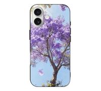 RLDOBOFE Compatible with iPhone 17 Purple Sea of Flowers Case Soft Slim TPU Phone Cover Drop Protection Yellowing-Resistant Stylish Pattern Shockproof Phone Case for Women Men Girls iPhone 17