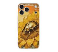 RLDOBOFE Compatible with iPhone 17 Scarab Sunflower Case Soft Slim TPU Phone Cover Drop Protection Yellowing-Resistant Stylish Pattern Shockproof Phone Case for Women Men Girls iPhone 17 Pro Max