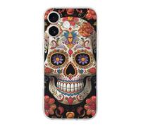 RLDOBOFE Compatible with iPhone 17 Sugar Skulls Case Soft Slim TPU Phone Cover Drop Protection Yellowing-Resistant Stylish Pattern Shockproof Phone Case for Women Men Girls iPhone 17