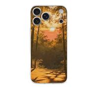 RLDOBOFE Compatible with iPhone 17 Sunset Bamboo Grove Case Soft Slim TPU Phone Cover Drop Protection Yellowing-Resistant Stylish Pattern Shockproof Phone Case for Women Men Girls iPhone 17 Pro Max