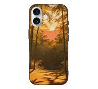 RLDOBOFE Compatible with iPhone 17 Sunset Bamboo Grove Case Soft Slim TPU Phone Cover Drop Protection Yellowing-Resistant Stylish Pattern Shockproof Phone Case for Women Men Girls iPhone 17