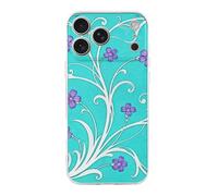 RLDOBOFE Compatible with iPhone 17 Vine & Purple Bloom Case Soft Slim TPU Phone Cover Drop Protection Yellowing-Resistant Stylish Pattern Shockproof Phone Case for Women Men Girls iPhone 17 Pro Max