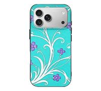 RLDOBOFE Compatible with iPhone 17 Vine & Purple Bloom Case Soft Slim TPU Phone Cover Drop Protection Yellowing-Resistant Stylish Pattern Shockproof Phone Case for Women Men Girls iPhone 17 Pro